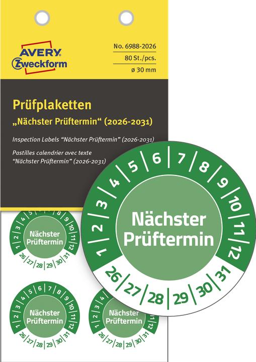 Produktbild Avery Prüfplaketten
