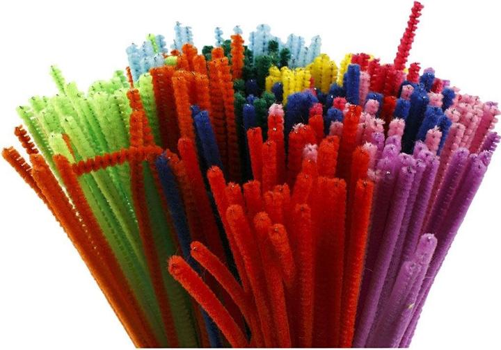 Produktbild Creativ Company Creative Company Chenilledraad meerkleurig 30 cm lengte, 4 mm dikte - 300 stuks (0.30 m)