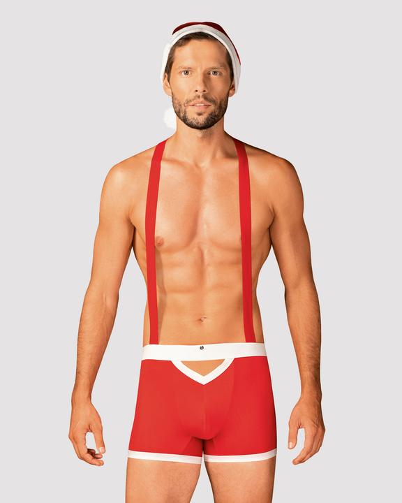 Produktbild Obsessive Mister Claus Boxershorts mit Hosenträger und Mütze (L, XL)
