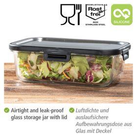 Actual product image Wenko Glass food storage jar Steel (1.50 l)