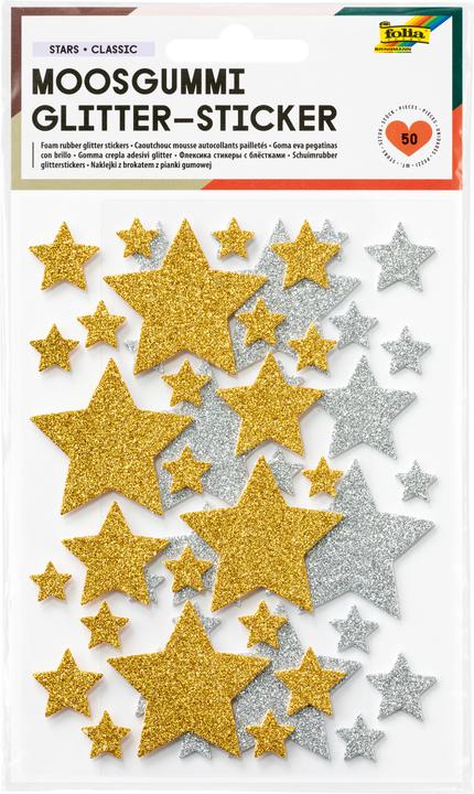 Produktbild Folia Moosgummi Glitter-Sticker