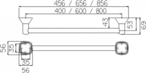 Produktbild Keuco Badetuchhalter CITY2 456mm vc
