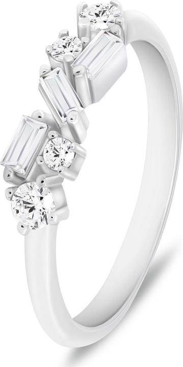 Actual product image Brilio Silver - Decent silver ring with clear zircons RI121W - Circuit: 52 mm (52)