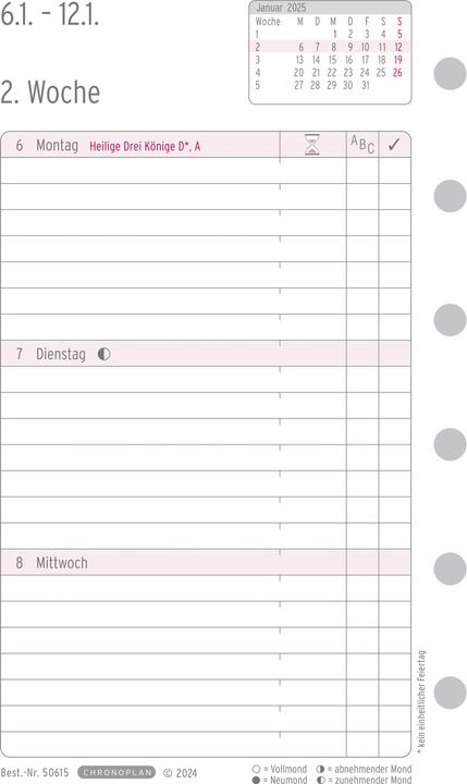 Immagine prodotto Chronoplan Programma settimanale (1 settimana / 2 pagine)