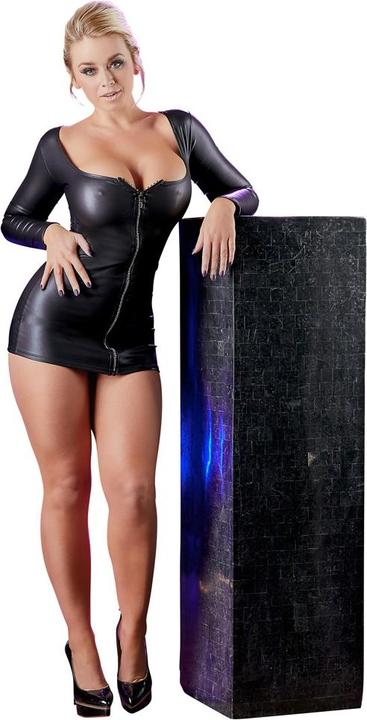 Produktbild Cottelli Collection Minikleid Mit Glitzer-Reissverschluss (L)