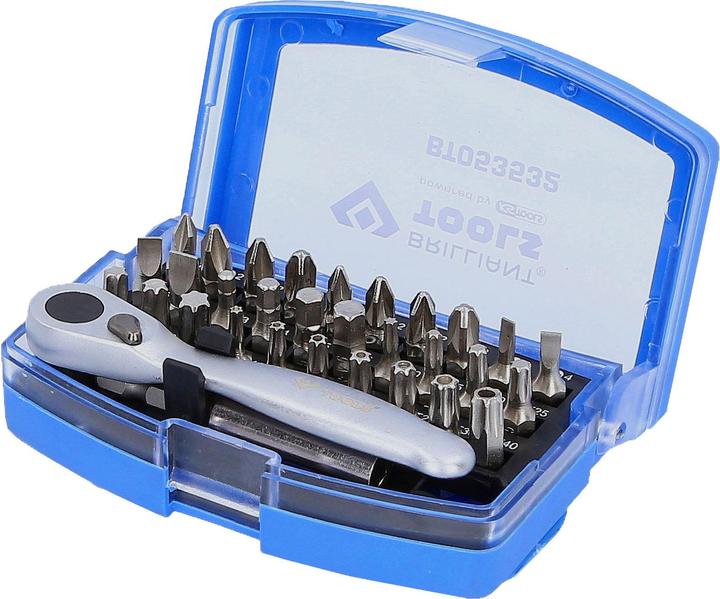 Actual product image KS Tools Bit set with bit reversible ratchet 32 pieces