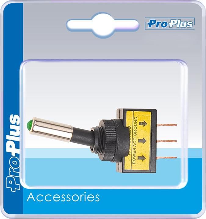 Image du produit ProPlus Interrupteur à bascule LED vert 12V-max. 20A sous blister