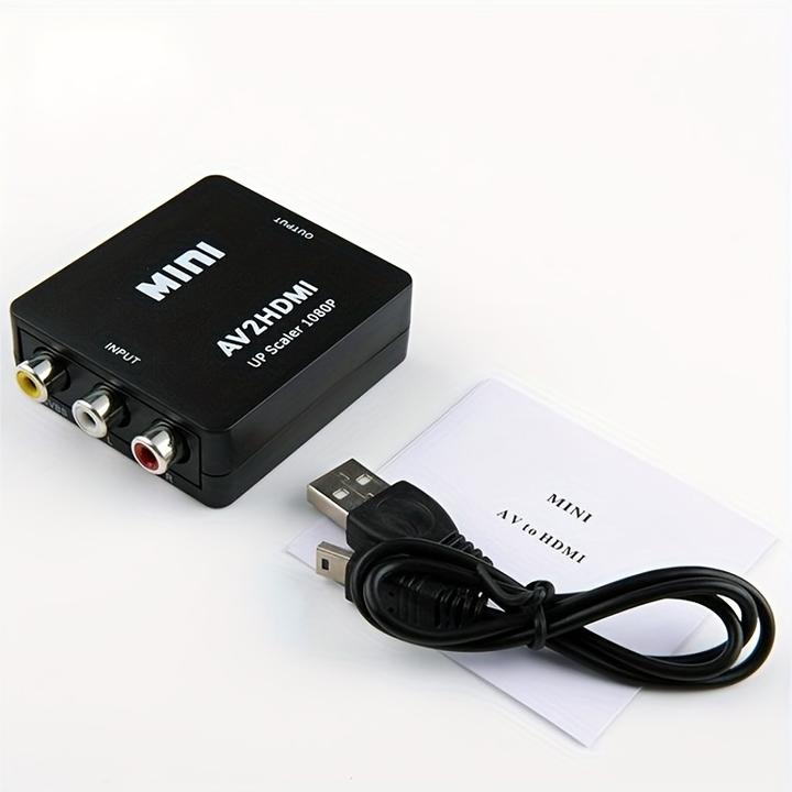 Actual product image PhoneLook Mini adaptateur Cinch RCA AV vers HDMI 1080P Convertisseur pour TV / PC / console de jeux (Accessories)