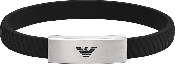 Emporio Armani Logo Silicone (19.50 cm, Acciaio inossidabile)