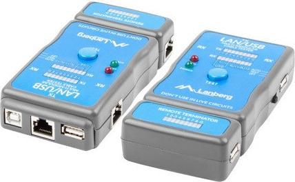 Actual product image Lanberg NT-0403 Network Cable Tester PoE Tester Blue