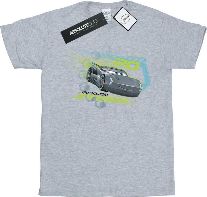 Actual product image Disney Girls Cars Jackson Storm Cotton T-Shirt (128)