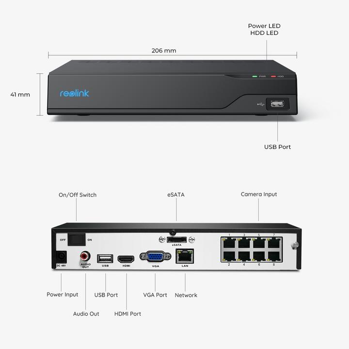 Produktbild Reolink NVS8 (Netzwerk Videorecorder (NVR))