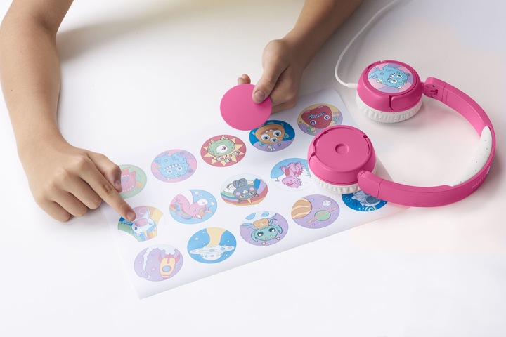 Produktbild Cellularline Music Sound Play Patch – On-Ear-Kopfhörer für Kinder (rosa)