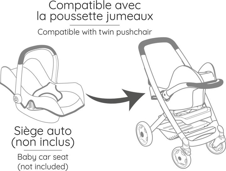Produktbild Smoby Maxi-Cosi Zwillings-Puppenwagen
