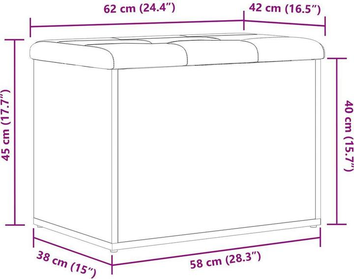 Image du produit vidaXL Sitzbank mit Stauraum (40 cm)