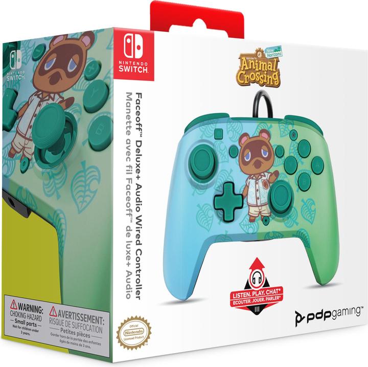 Productafbeelding PDP Faceoff Deluxe + Audio Animal Crossing (Switch OLED, Switch Lite, Switch)