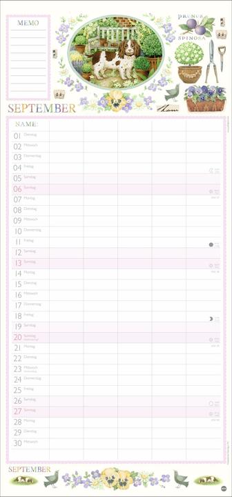 Actual product image Judith Glover: Familienplaner 2026 (21 x 45 cm)