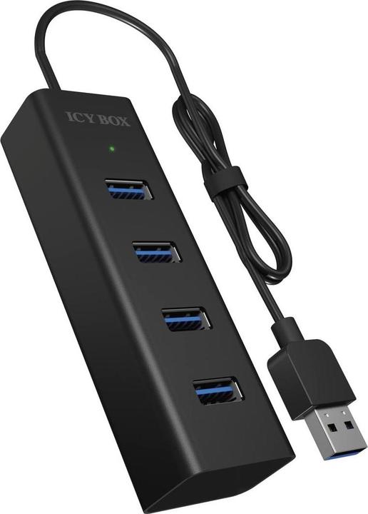 Produktbild Icy Box USB 3.0 Hub, Ultra-schnell, Kompakt, Plug & Play,IB-HUB1409-U3 (USB-A, 4 Ports)