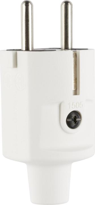 Actual product image ABL Compact plug SCHUKO & 100000047 fr-be TPE white IP20 Type 1505 (CEE 7/7)
