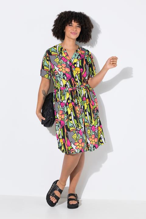 Produktbild Angel of Style Kleid, A-Linie, Alloverdruck, elastische Taille (58)