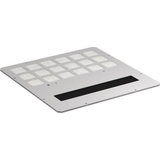 EFB Elektronik Modul mit Filter und Bürstend., Öffnung A, RAL9005, für Schrankserie PRO, Moduleinsat, Serverschrank Zube...