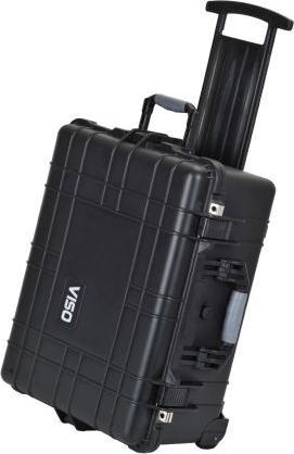Actual product image RS PRO Polypropylene transport case Black, on wheels, outside dimensions 290 x 530 x 355mm / inside 252 x 5