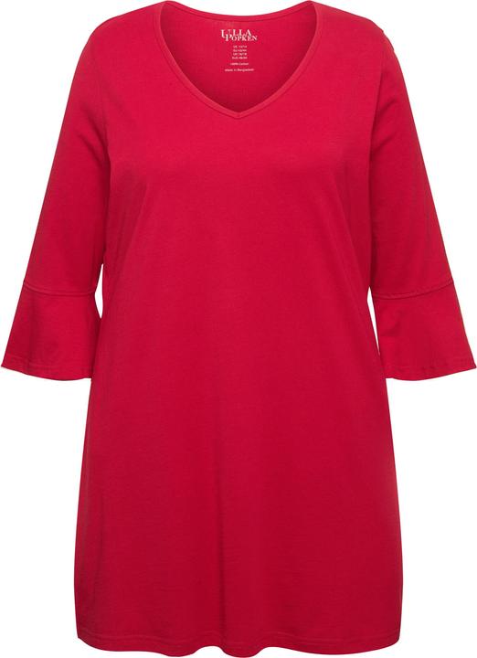 Actual product image Ulla Popken V-Neck Tulip Sleeve Knit A-line Pocket Tunic (50, 52)