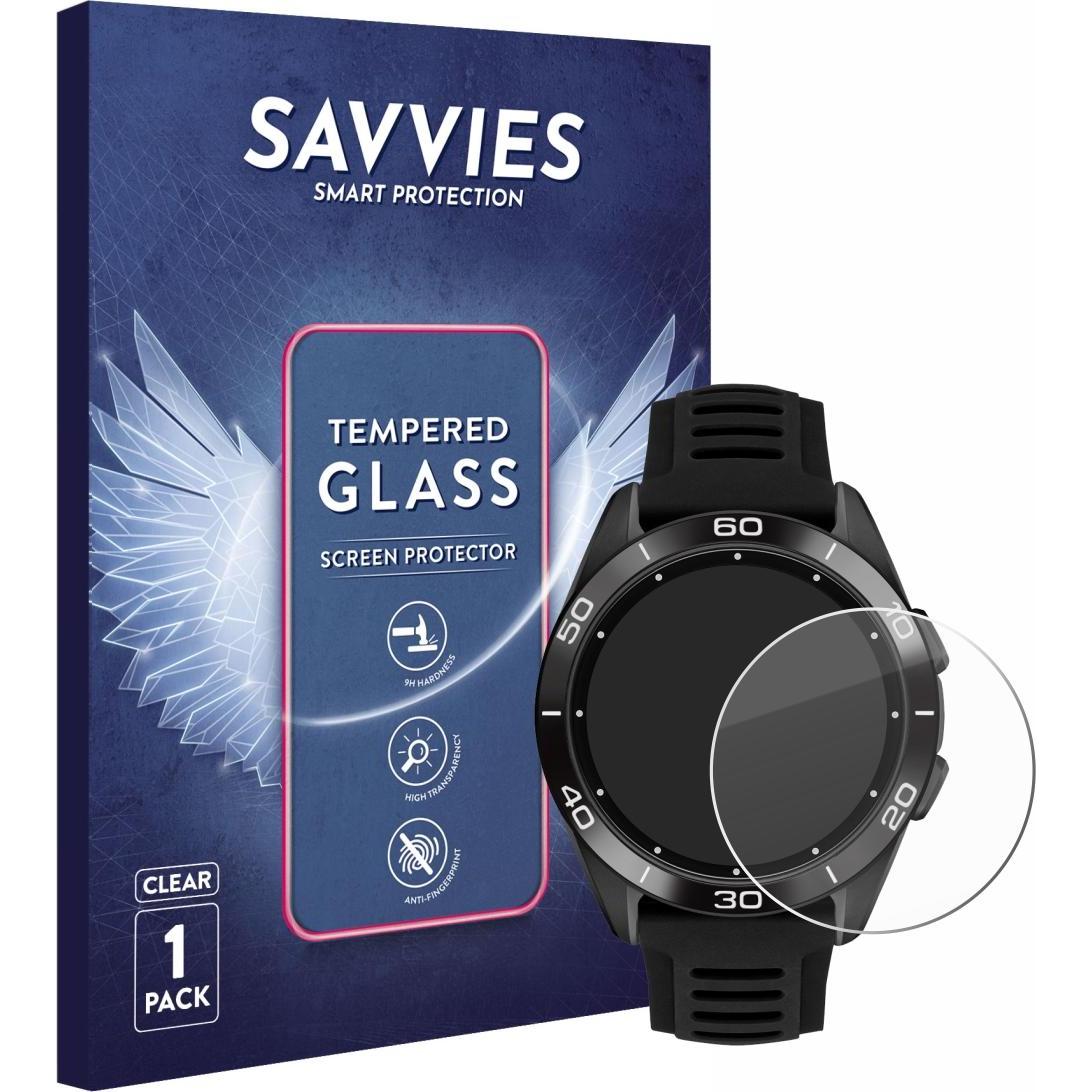 Savvies Panzerglas Schutzglas Displayschutz, Smartwatch Schutzfolie, Transparent