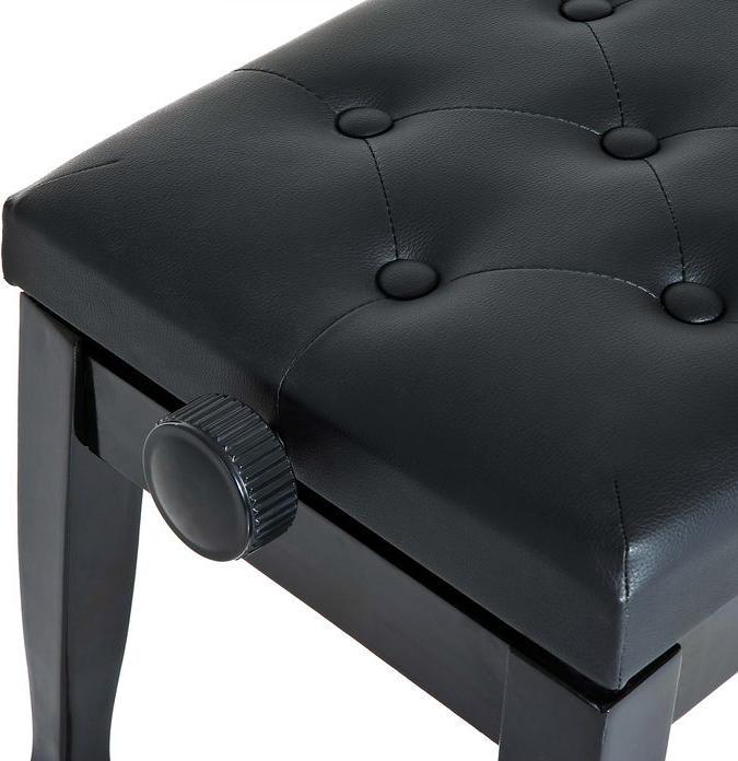 Actual product image Swisshandel24 Piano stool Piano bench Cosmetic stool height-adjustable Stool for practising musical instruments