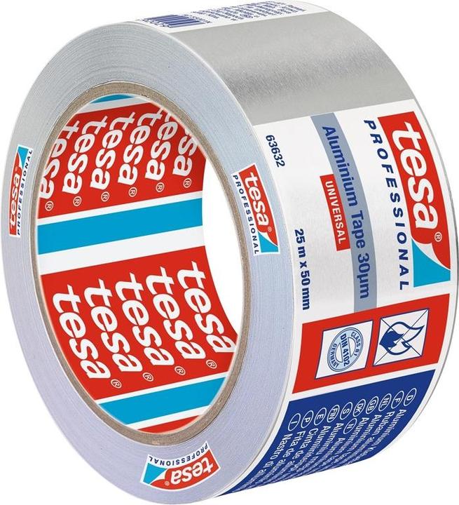 Produktbild tesa Aluminiumklebeband Universal 63632 mit Liner Länge 25 m Breite 50 mm (50 mm)