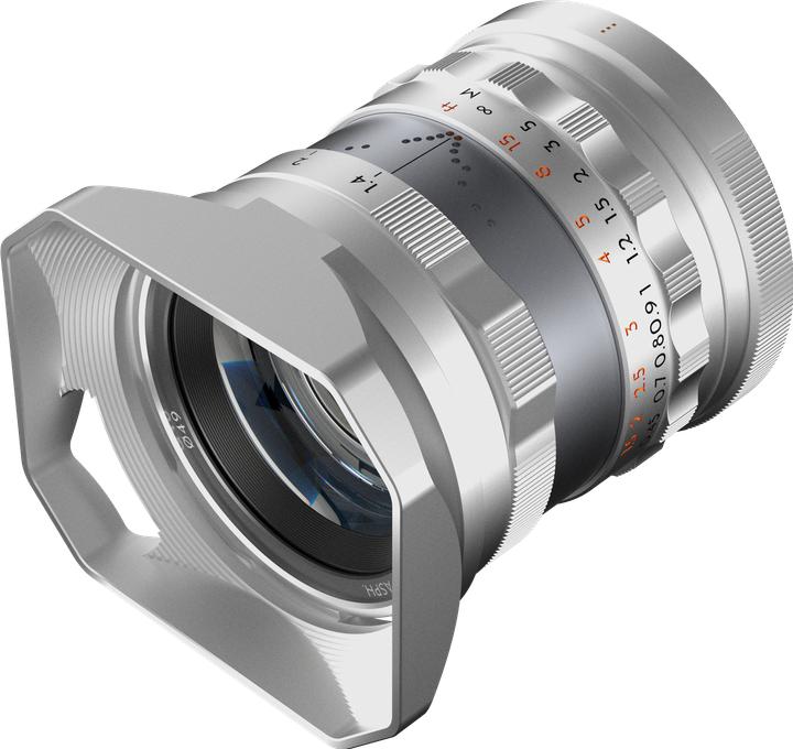 Productafbeelding Thypoch Full-frame fotografie objectief Simera 35mm f1.4 voor Fujifilm X mount - Zilver (Fujifilm X, Volledig formaat)