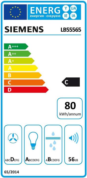 Etichetta energetica Siemens LB55565 (Sottostruttura cappuccio)
