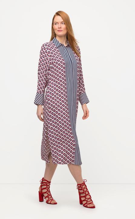 Produktbild Ulla Popken Kleid, Grafik-Design, Hemdkragen, Langarm (46, 48)