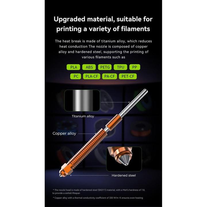 Produktbild Creality Unicorn K2 Plus Quick-Swap Düse 0.8mm (Düse)