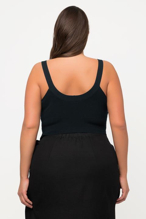 Immagine prodotto Ulla Popken Bustier in maglia a costine con scollo a V e spalline ampie (46, 48)