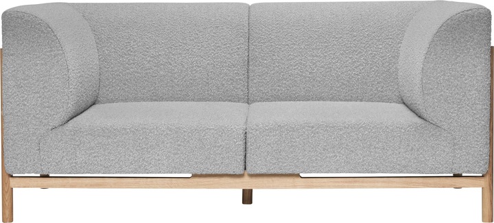 Produktbild Hübsch Moment Sofa 2 Sitzer Small Grau (2-Sitzer)