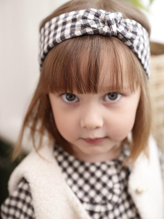 Produktbild Vertbaudet Mädchen Baby-Set: Kariertes Kleid, Weste & Haarband (62)