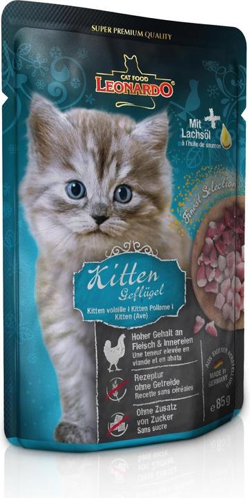 Leonardo Cat Food Pollame di gattini (Cucciolo + gattino, 1 pz., 90 g)