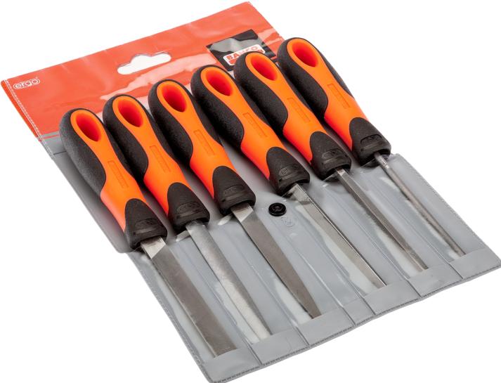 Actual product image Bahco ERGO file set, plain 100 mm - 6 pieces (Slash 3, 100 mm)