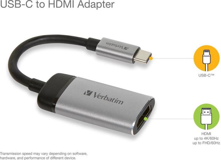 Produktbild Verbatim USB Typ-C zu (HDMI, 5.50 cm)