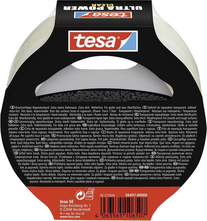 Produktbild tesa ULTRA POWER CLEAR Reparaturband (48 mm)