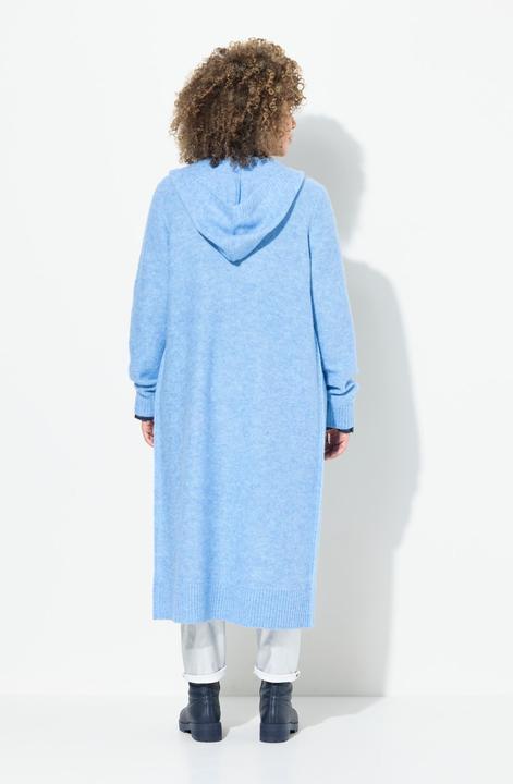 Actual product image Ulla Popken Extra Long Hooded Open Shape Cardigan (42, 44)