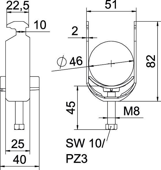 Actual product image OBO Bettermann U-clamp