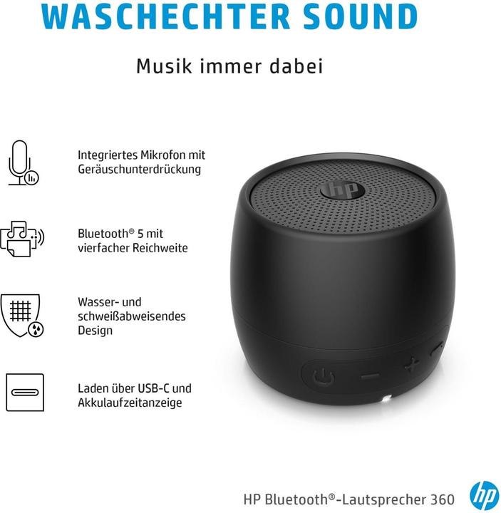 Produktbild HP Bluetooth Speaker 360 (13 h, Netzbetrieb)