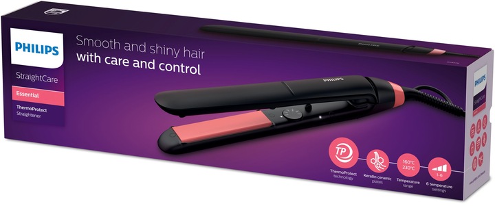 Actual product image Philips Hair Straightener BHS376/00 Ceramic heating system, Number of temperature settings 6, Temperature ( (Straightening iron)
