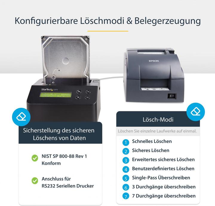 Image du produit StarTech SATA SSD/HDD ERASER/DOCK - 4KN