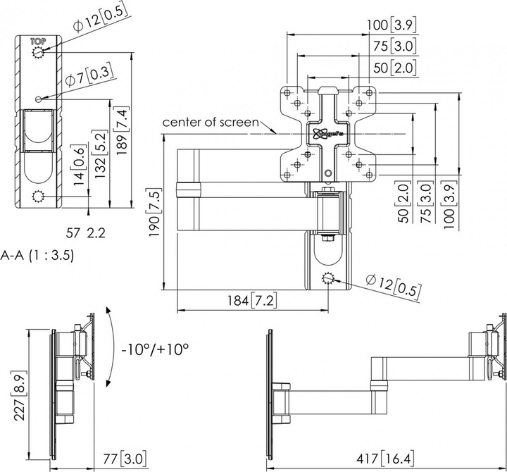Actual product image Vogels PFW 1040 Display wall bracket (Wall, 28", 16 kg)