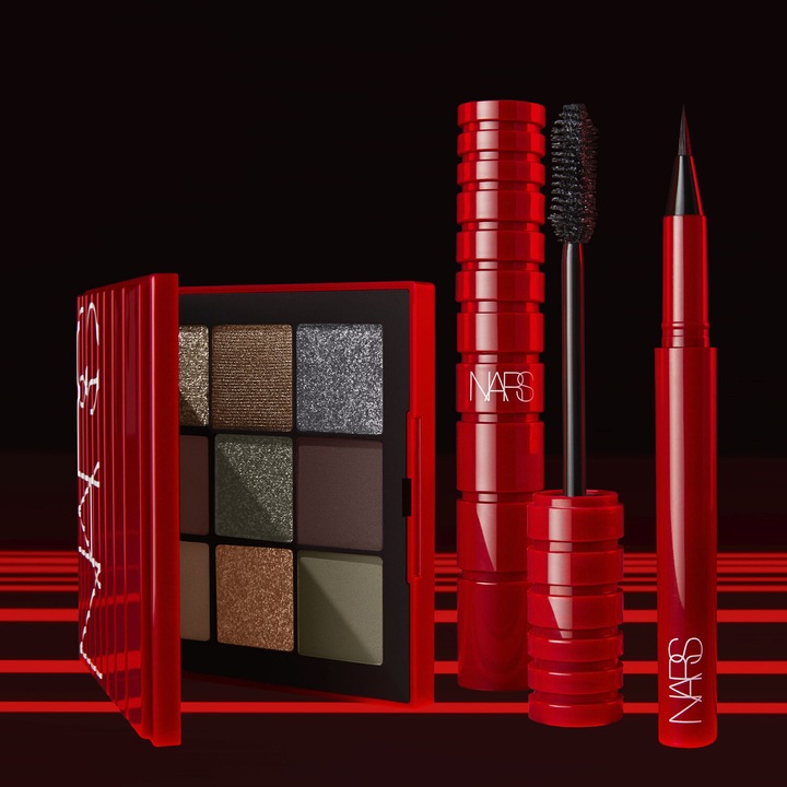 Actual product image NARS Cosmetics Climax (Matte mauve brown, Mat beige, Shimmering champagne, Metallic copper, Antique pewter, Shimmering deep brown, Mat khaki, Matte rich brown, Shimmering slate blue)