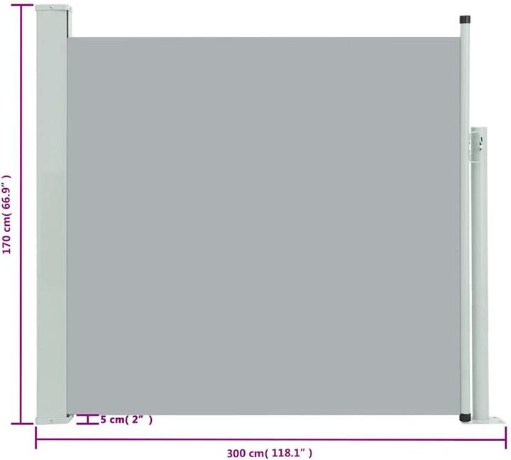 Produktbild vidaXL Seitenmarkise (3 m)