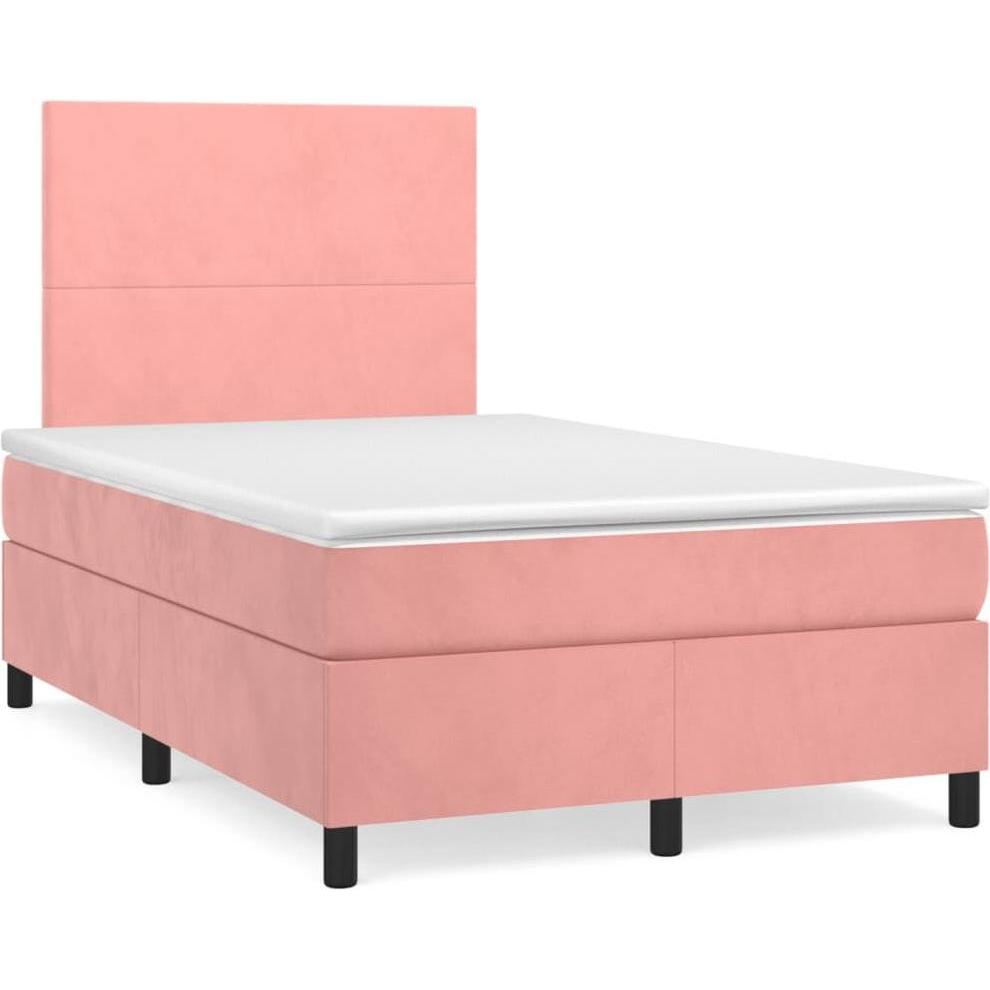 VidaXL, Bett, Bo x springbett mit Matratze 120 x 190 cm Samt (120 x 190 cm)